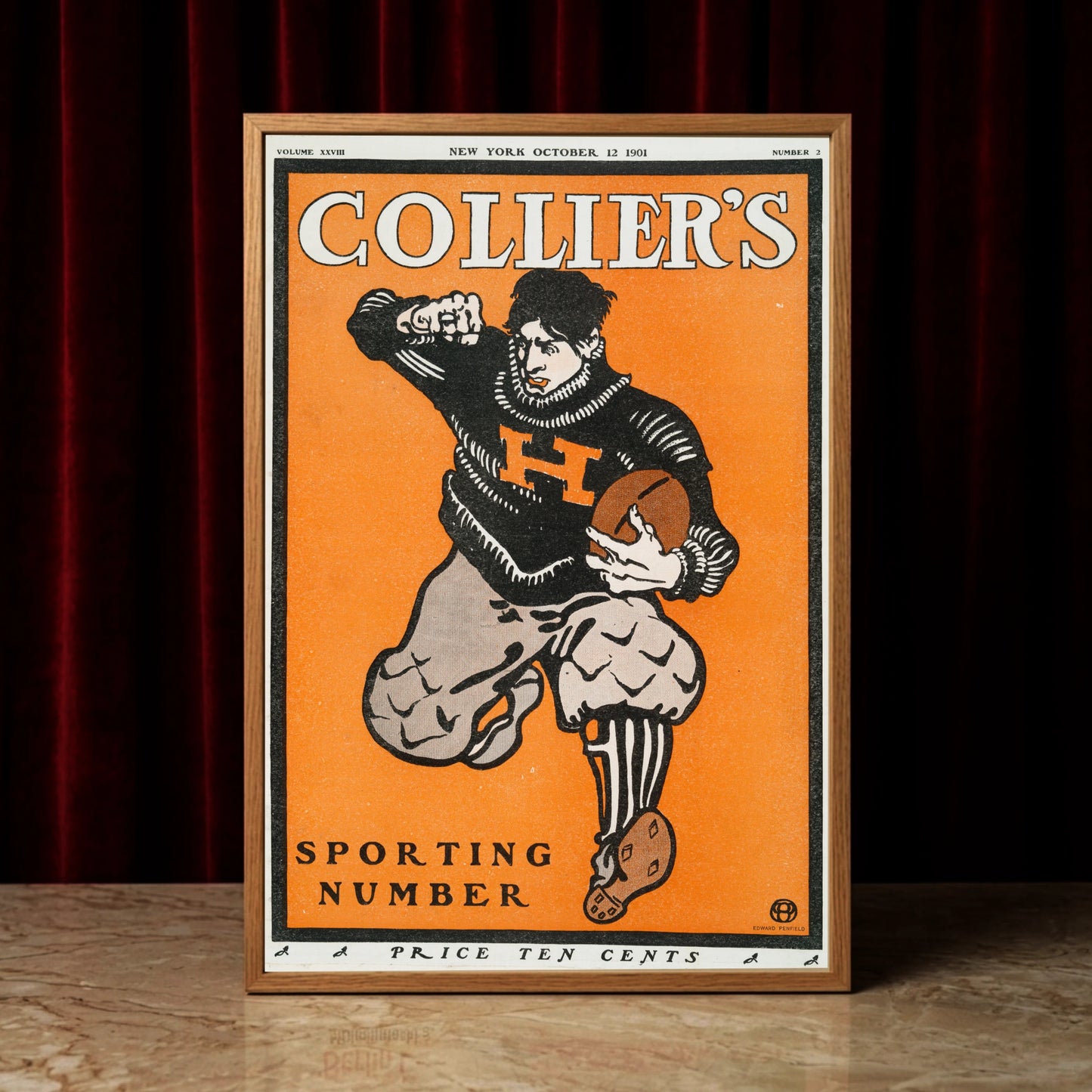 Edward Penfield Collier's Sporting Number Cover Kunstdruck.