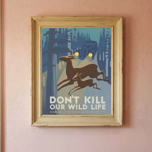 Vintage Naturschutz Plakat Don't Kill Our Wild Life von John Wagner.