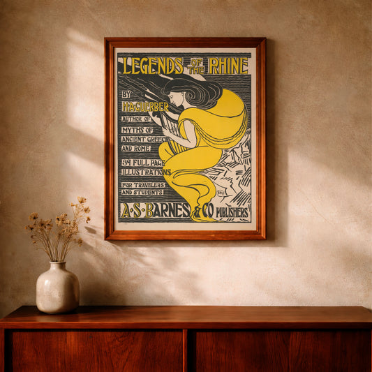 Vintage Poster Legends of the Rhine von Blanche McManus aus dem Jahr 1895.