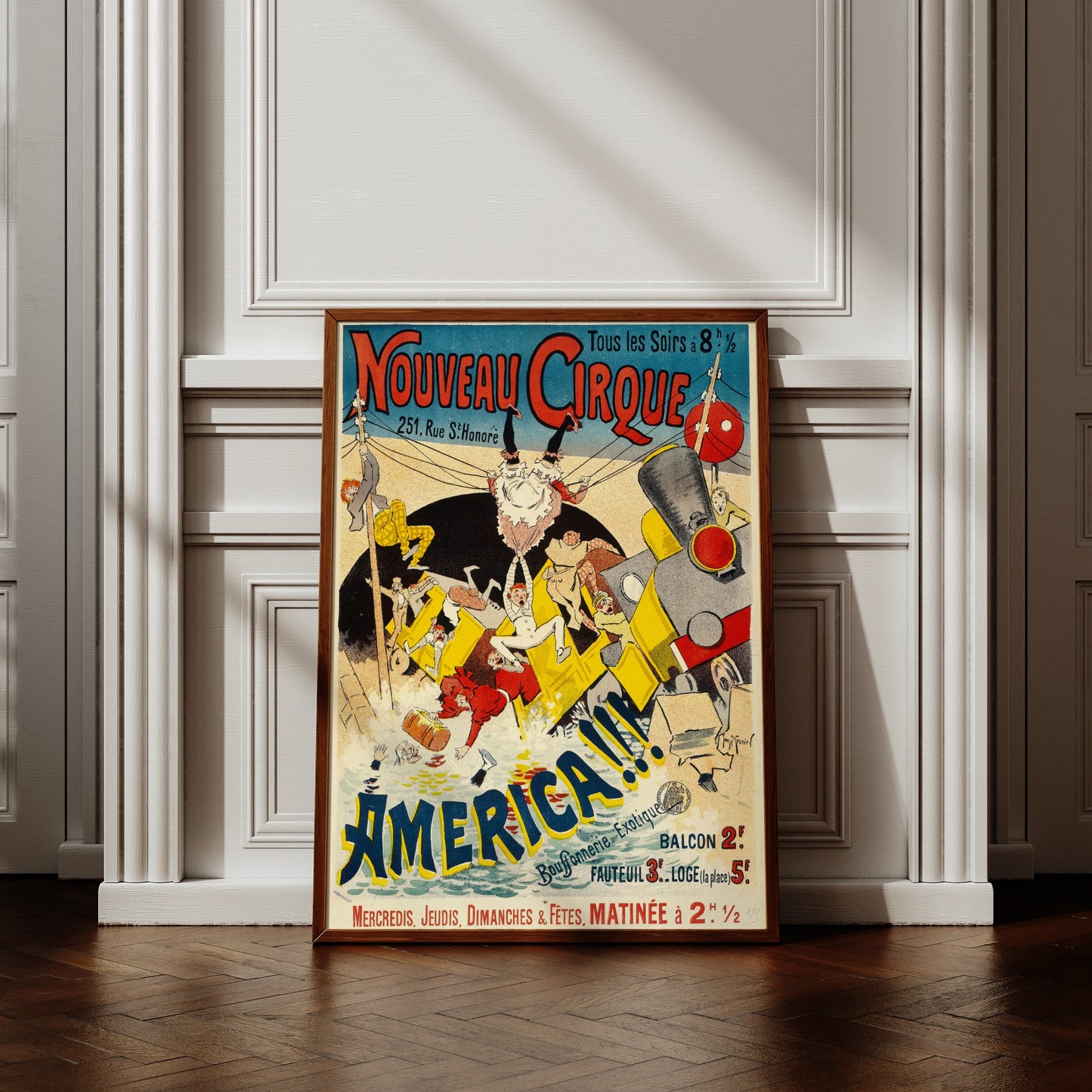 Vintage Zirkusplakat Nouveau Cirque America von Georges Meunier 1895