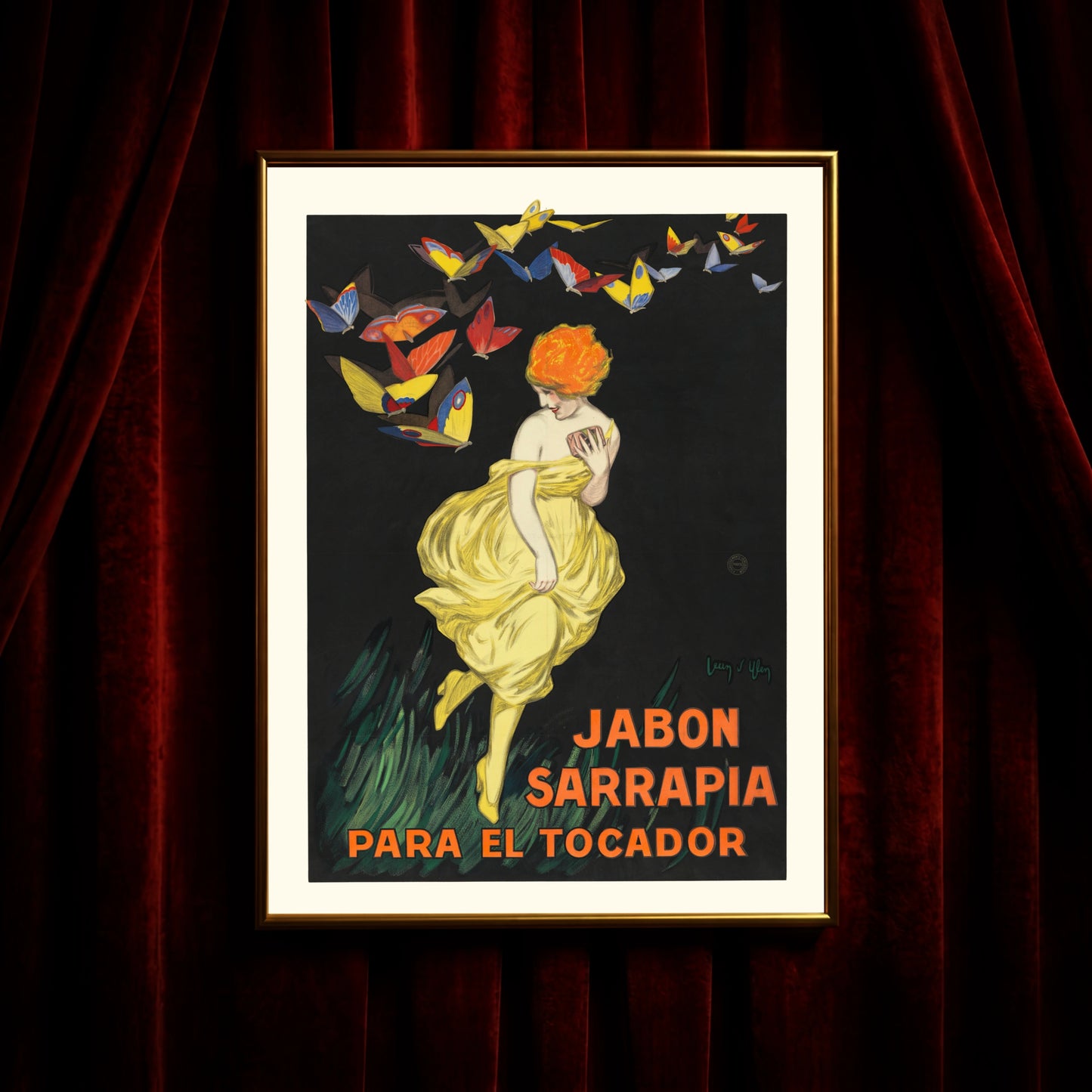Klassisches Werbeplakat im französischen Stil der 1930er Jahre von Jean d'Ylen.