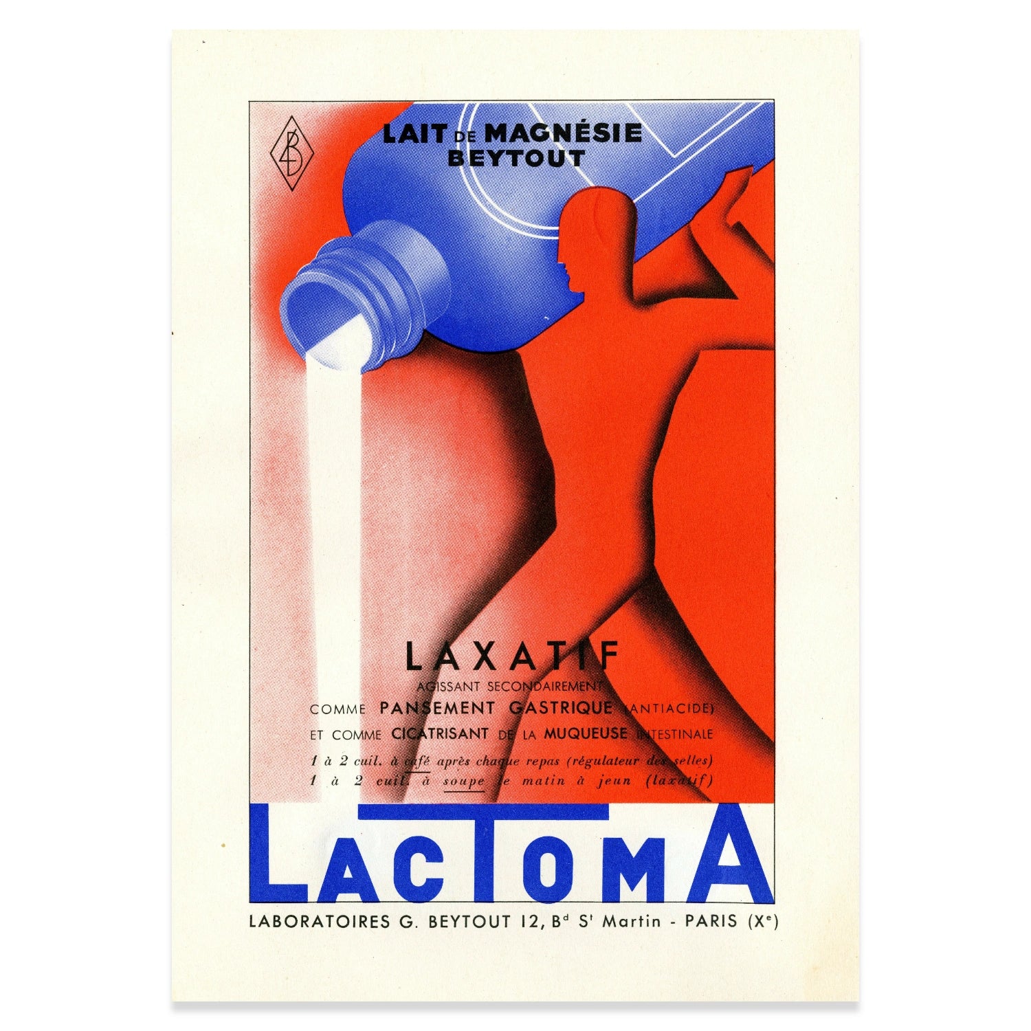Lactoma – Französisches Labor-Plakat G. Beytout