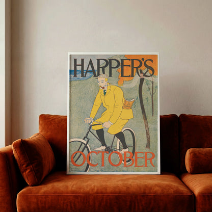 Edward Penfield Kunstplakat mit Fokus auf herbstliche Farben und flächiges Grafikdesign.