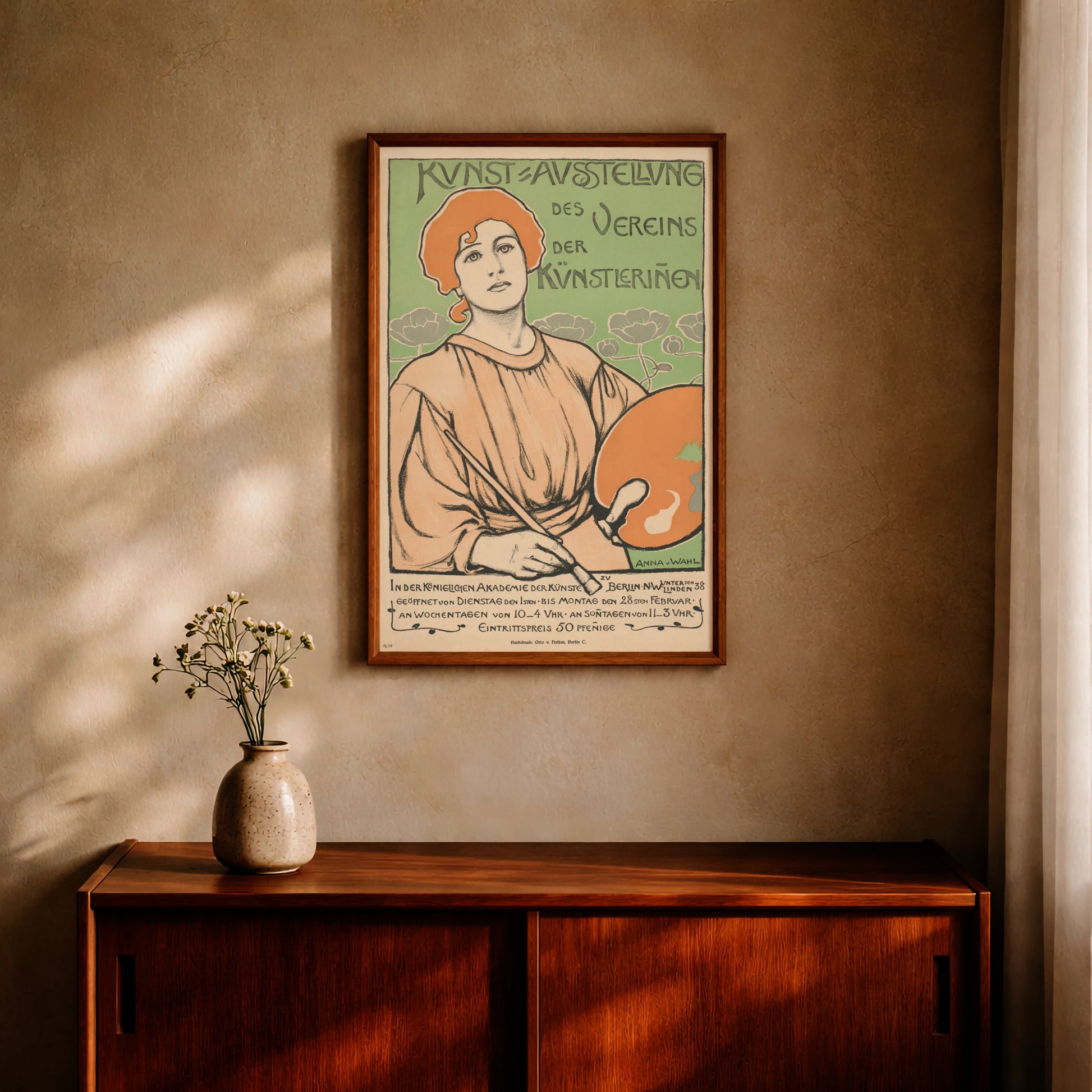 Historisches Plakat der Berliner Akademie der Künste aus dem Jahr 1897.