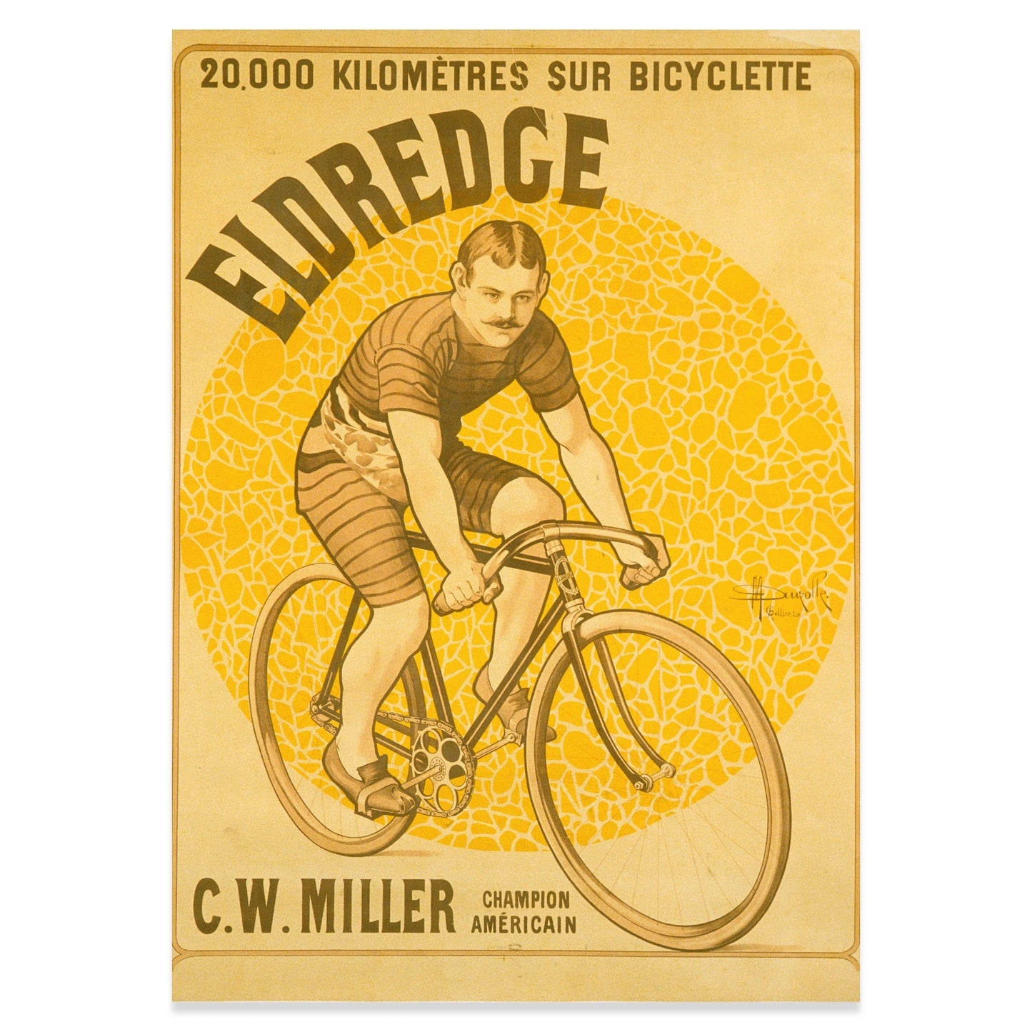 Französisches Werbeplakat der Belle Époque zum Thema Radsport.