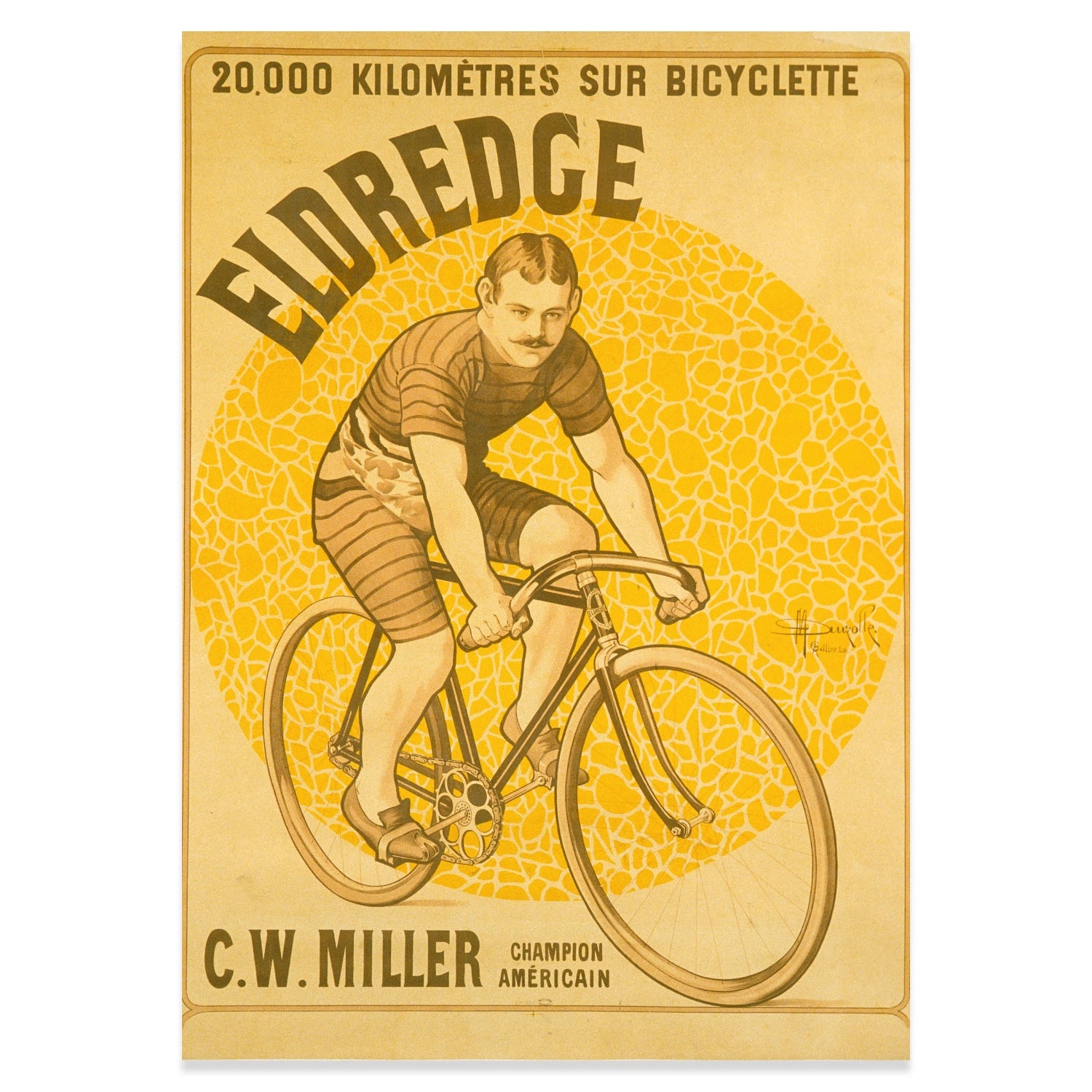 Französisches Werbeplakat der Belle Époque zum Thema Radsport.