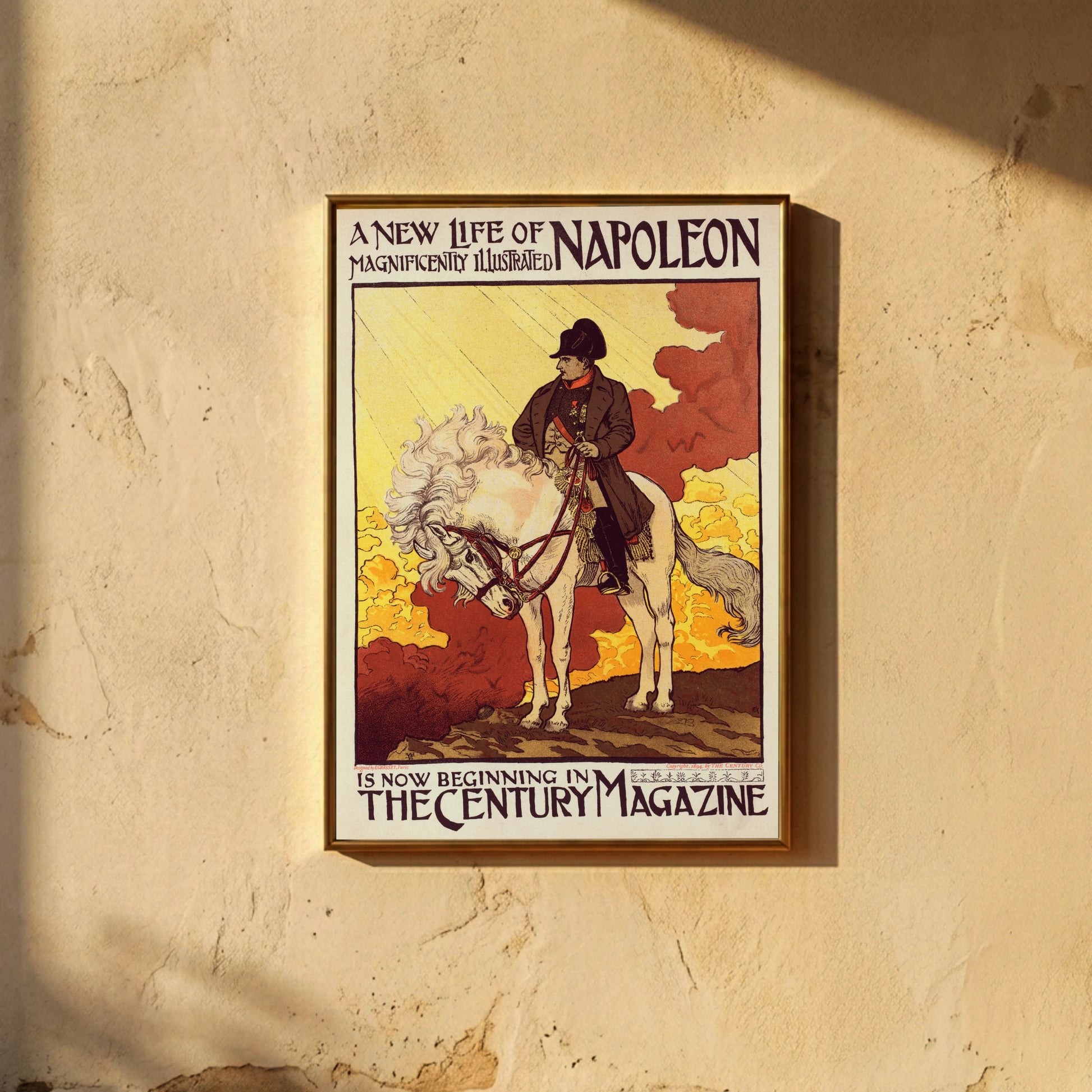 Historisches Plakat von 1898 für The Century Magazine mit Napoléon.