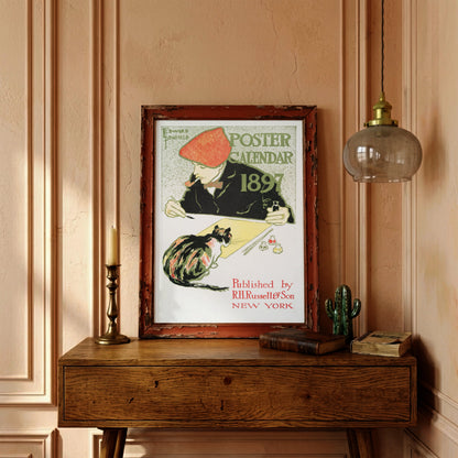 Typografisches Vintage-Poster Design aus New York um die Jahrhundertwende.