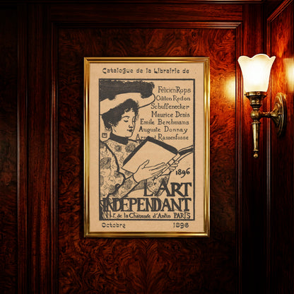 Plakat L'Art Independant von 1896 mit Künstlernamen wie Odilon Redon und Maurice Denis.