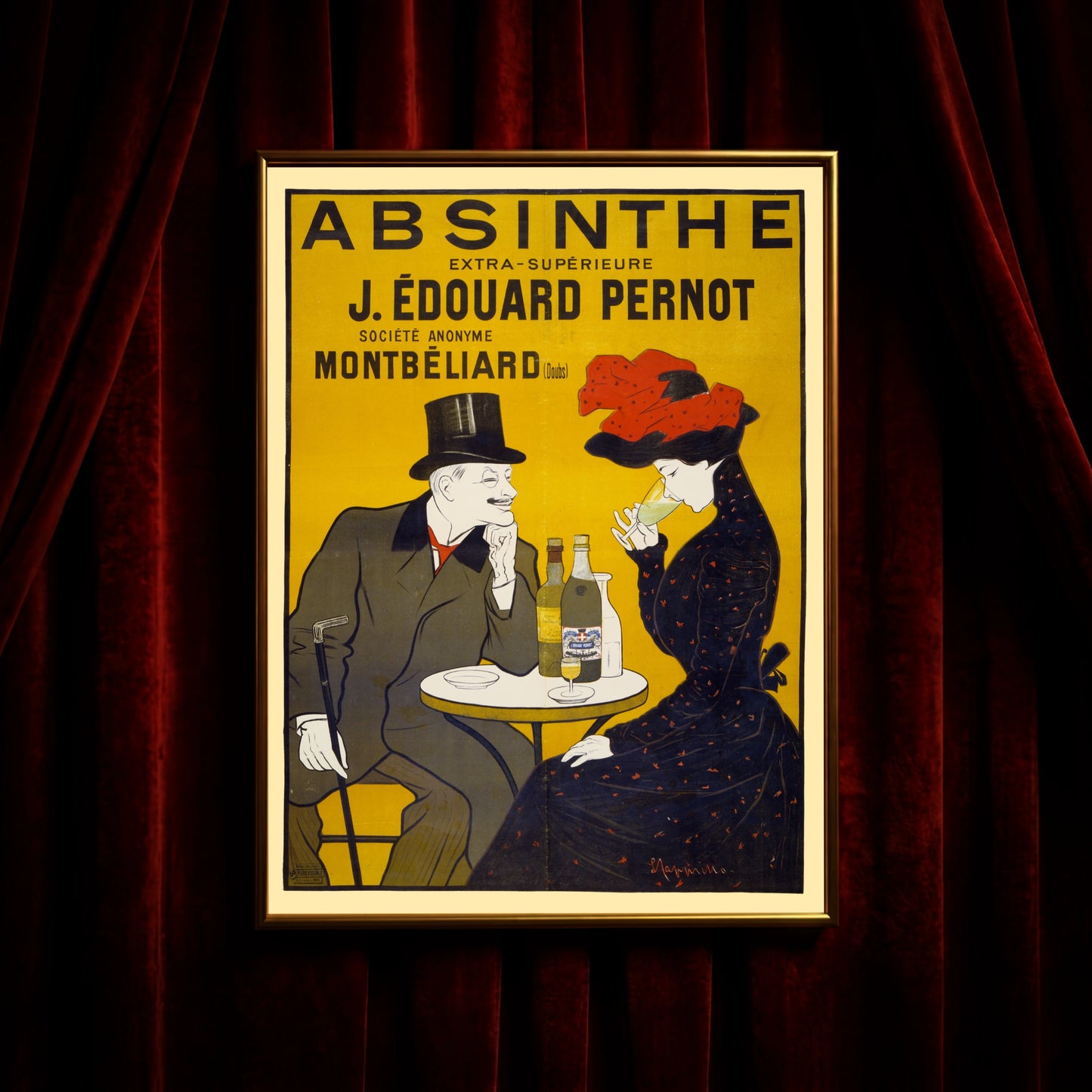 Klassisches Kunstdruck-Plakat von Leonetto Cappiello mit eleganter Typografie.