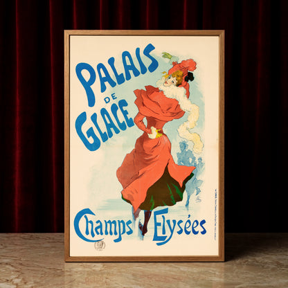 Detailgetreue Reproduktion des Palais de Glace Plakats von 1893