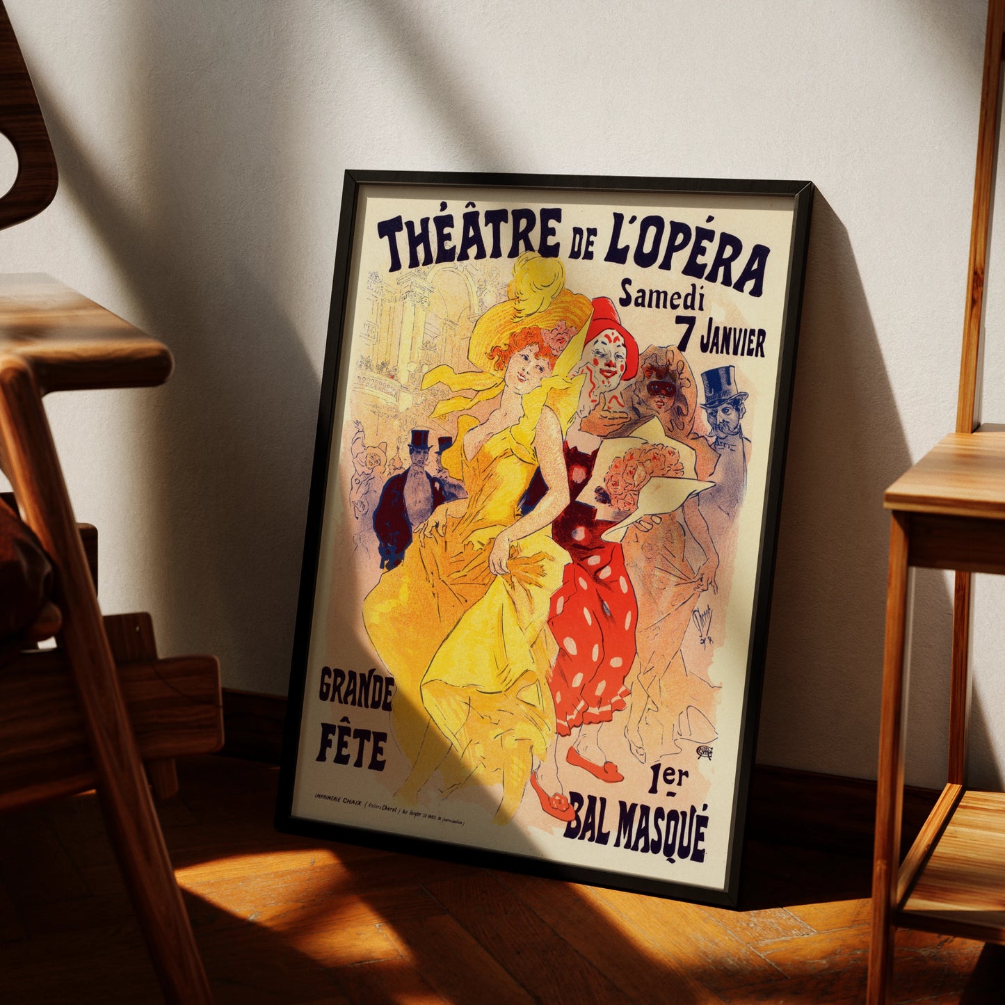 Werbeplakat aus dem Jahr 1899 für einen Maskenball in Paris von Jules Chéret.