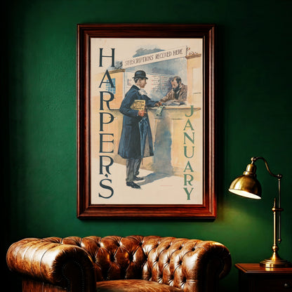Klassisches amerikanisches Plakatzentrum mit Preisen für Harper's Magazine und Weekly.