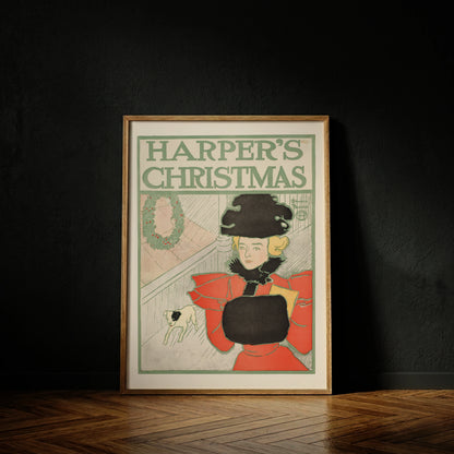 Vintage-Illustration im Stil des Art Nouveau für Harper's Christmas.
