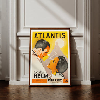 Art déco Kinoposter von Eric Rohman für die schwedische Aufführung von Atlantis.