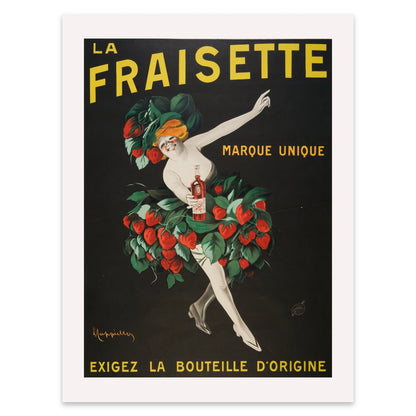 Detailgetreuer Kunstdruck des berühmten La Fraisette Posters von 1909.