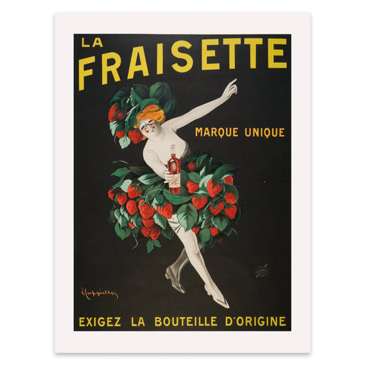 Detailgetreuer Kunstdruck des berühmten La Fraisette Posters von 1909.