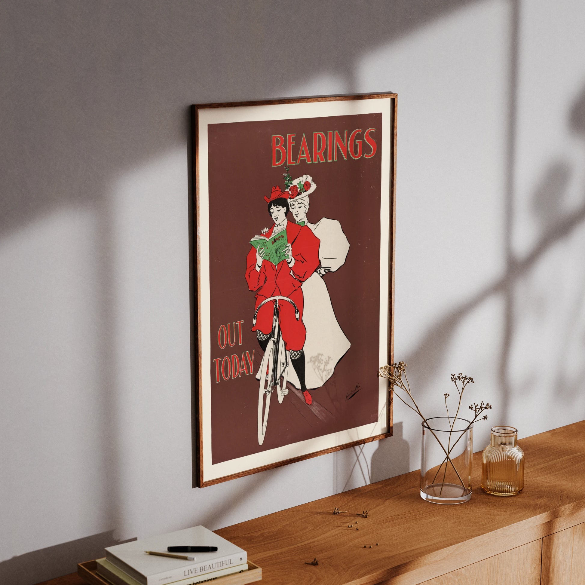 Historisches Fahrrad-Plakat aus dem Jahr 1901 mit künstlerischer Typografie.