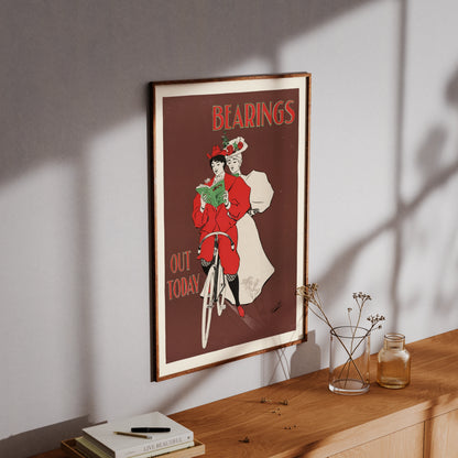 Historisches Fahrrad-Plakat aus dem Jahr 1901 mit künstlerischer Typografie.