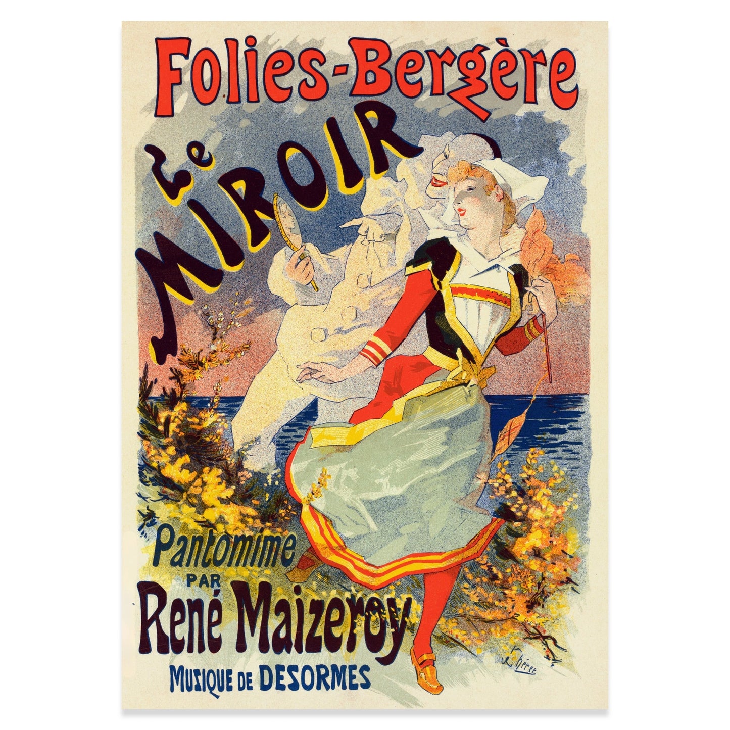 Künstlerisches Plakat der Belle Époque von Jules Chéret im französischen Stil.