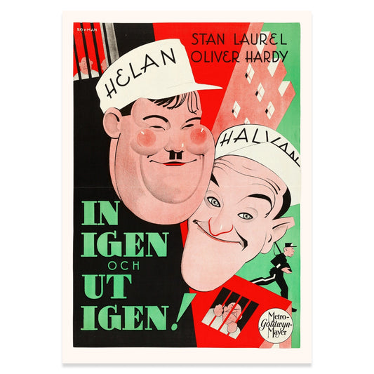 Klassisches Hollywood-Comedy-Poster im schwedischen Grafikstil von Eric Rohman.