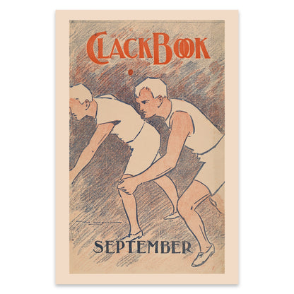 Retro Sportplakat Läufer Robert Wagner Illustration für sportliche Inneneinrichtung.