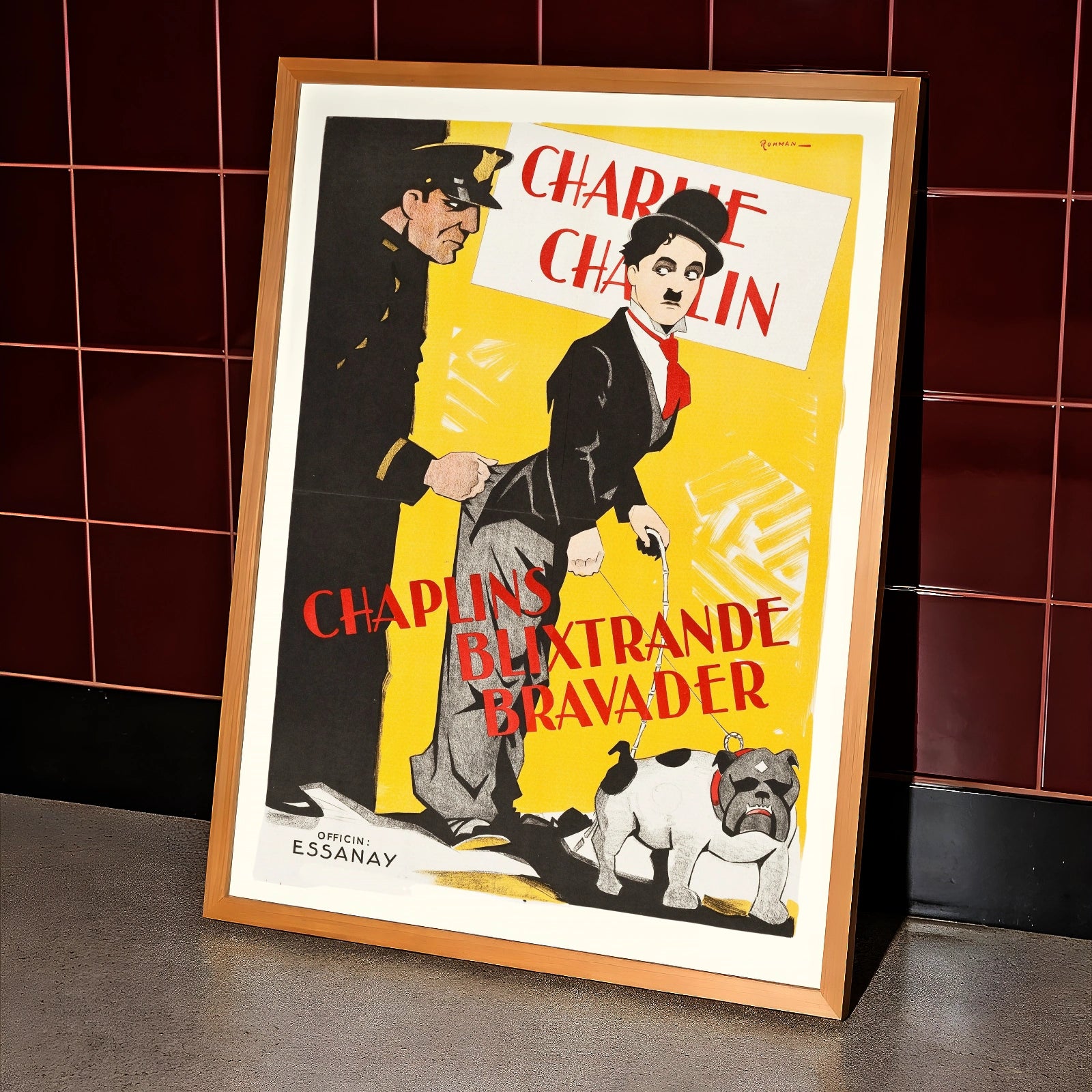Filmplakat der Essanay Studios im skandinavischen Design-Stil.