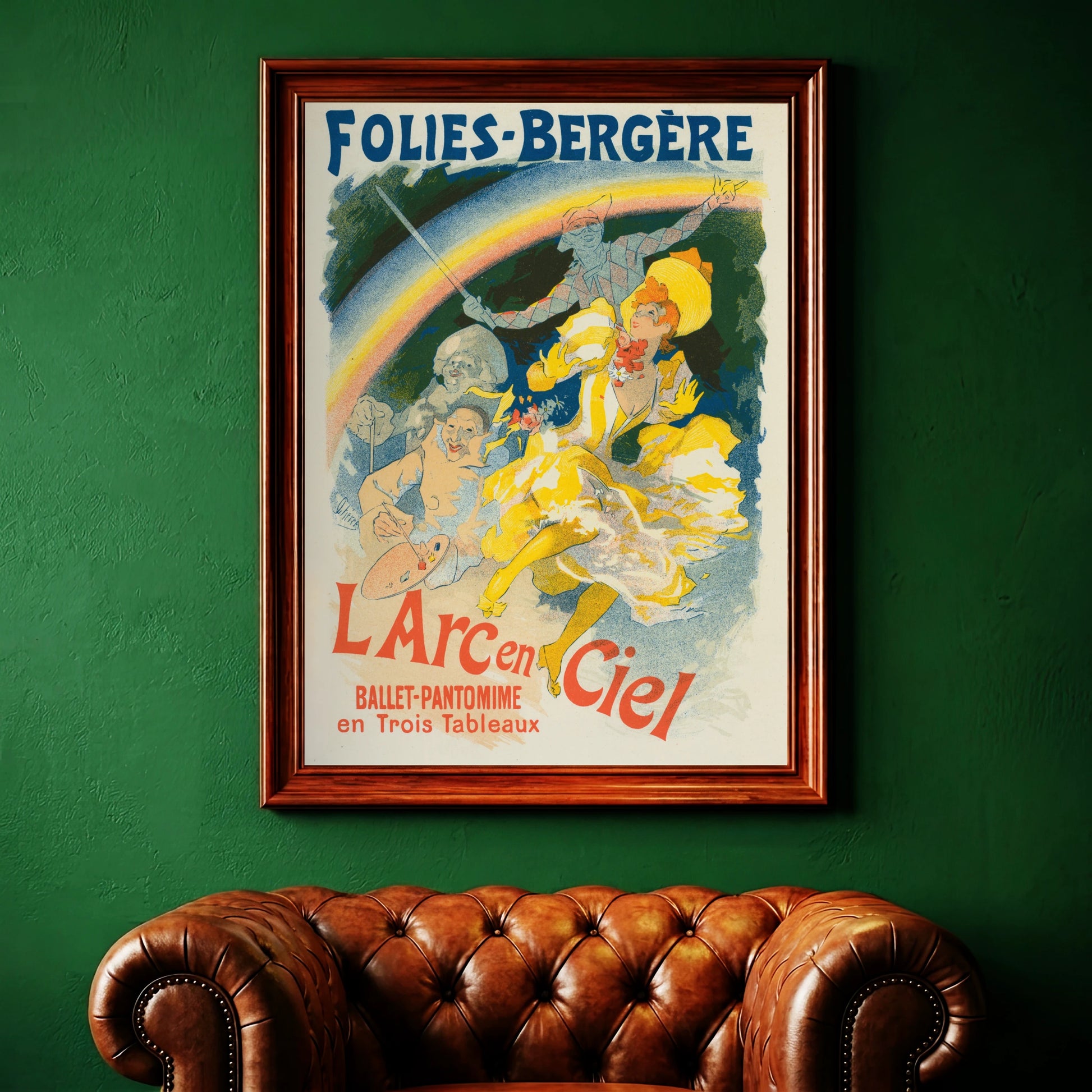 Französisches Werbeplakat für eine Ballett-Pantomime der Belle Époque.