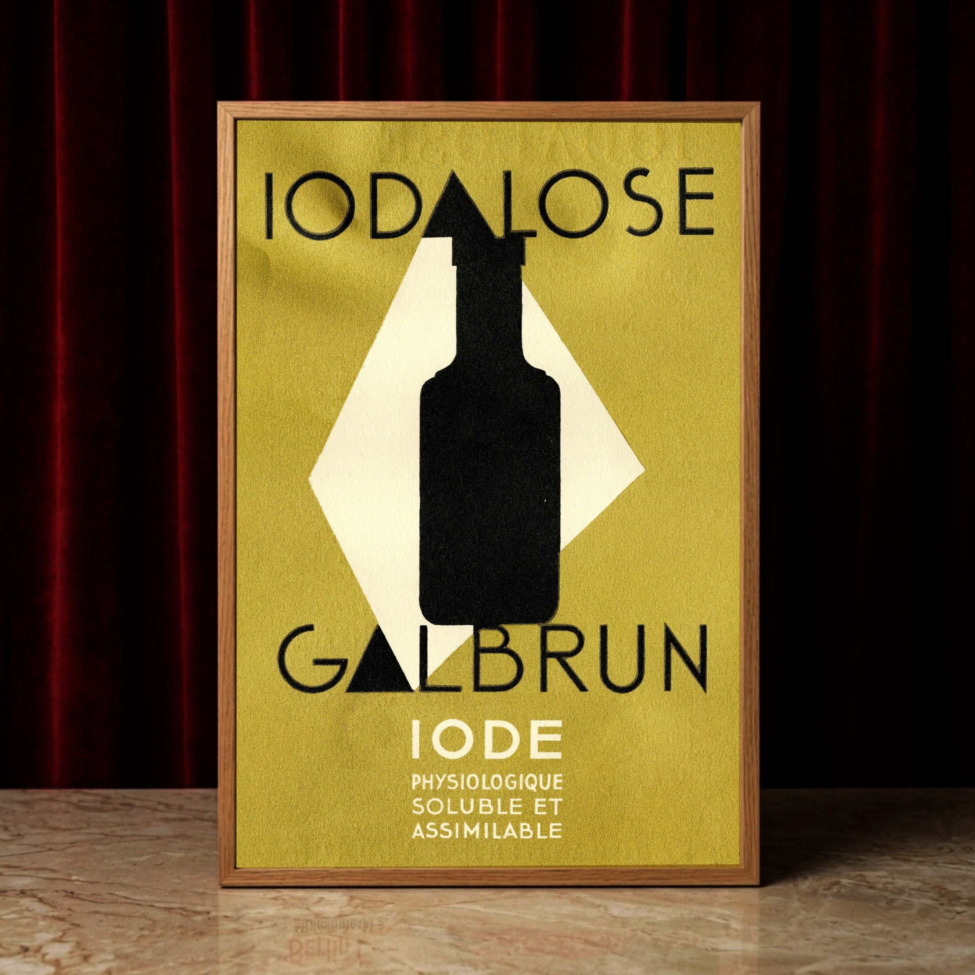 Französisches Werbegrafik-Design des Laboratoire Galbrun aus der Mitte des 20. Jahrhunderts.