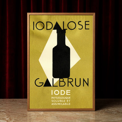 Französisches Werbegrafik-Design des Laboratoire Galbrun aus der Mitte des 20. Jahrhunderts.