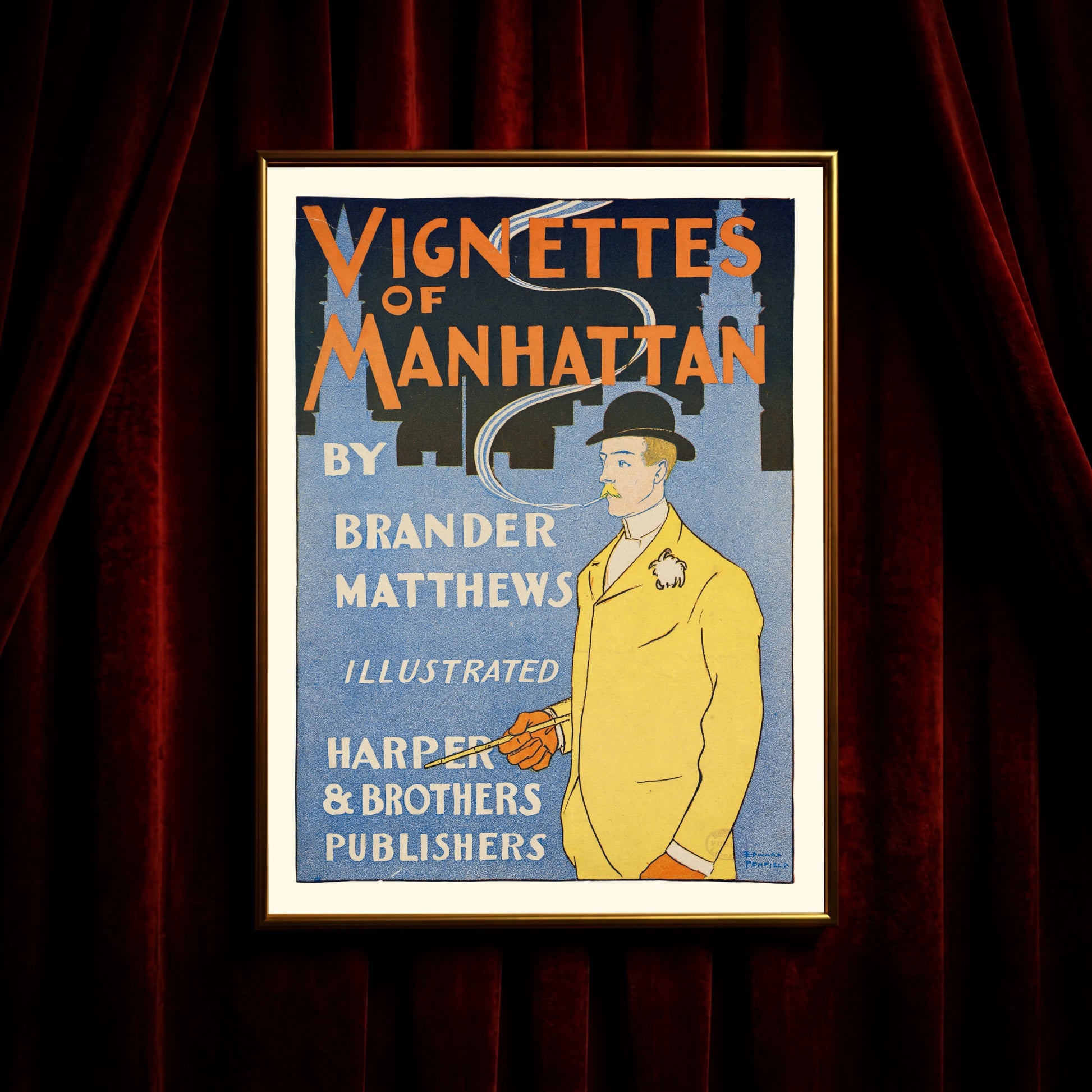 Amerikanisches Jugendstil-Poster mit Fokus auf flächiges Design und markante Typografie.
