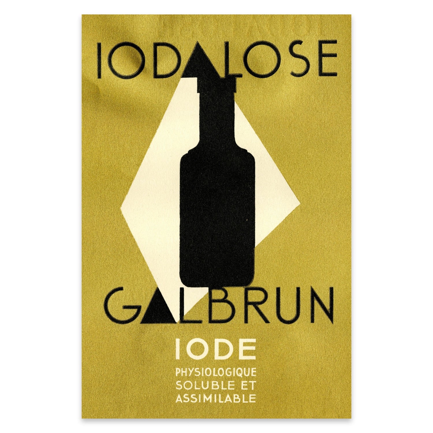 Minimalistisches Vintage Grafikdesign Poster Iodalose Galbrun.