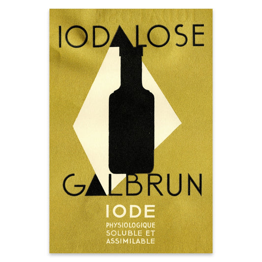 Minimalistisches Vintage Grafikdesign Poster Iodalose Galbrun.