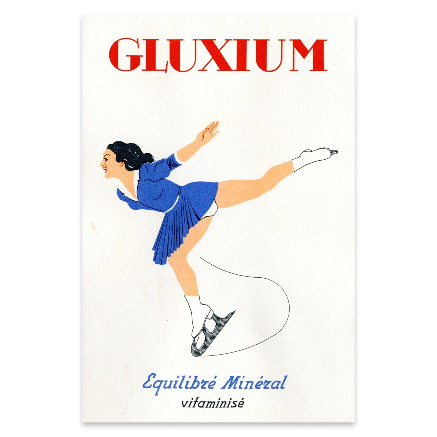 Klassisches Mid-Century Poster Design einer Sportlerin in Aktion.