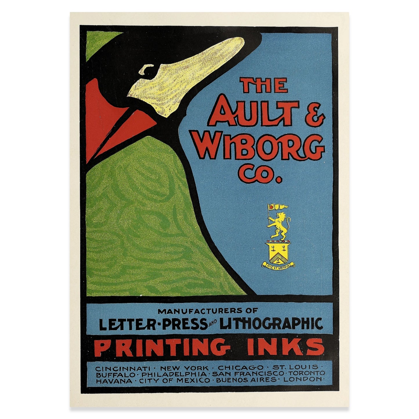 Retro Wandbild Illustration einer Silhouette im Profil mit klassischer Typografie.