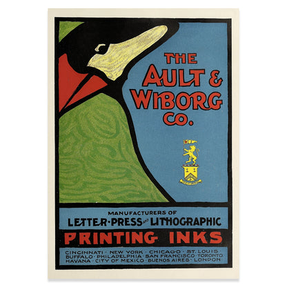 Retro Wandbild Illustration einer Silhouette im Profil mit klassischer Typografie.