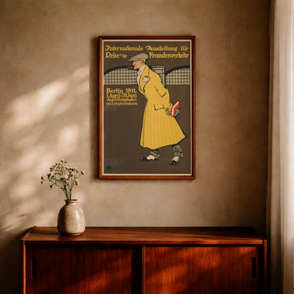 Vintage Plakat Berlin 1911 Internationale Ausstellung für Reise- und Fremdenverkehr von Hans Rudi Erdt.