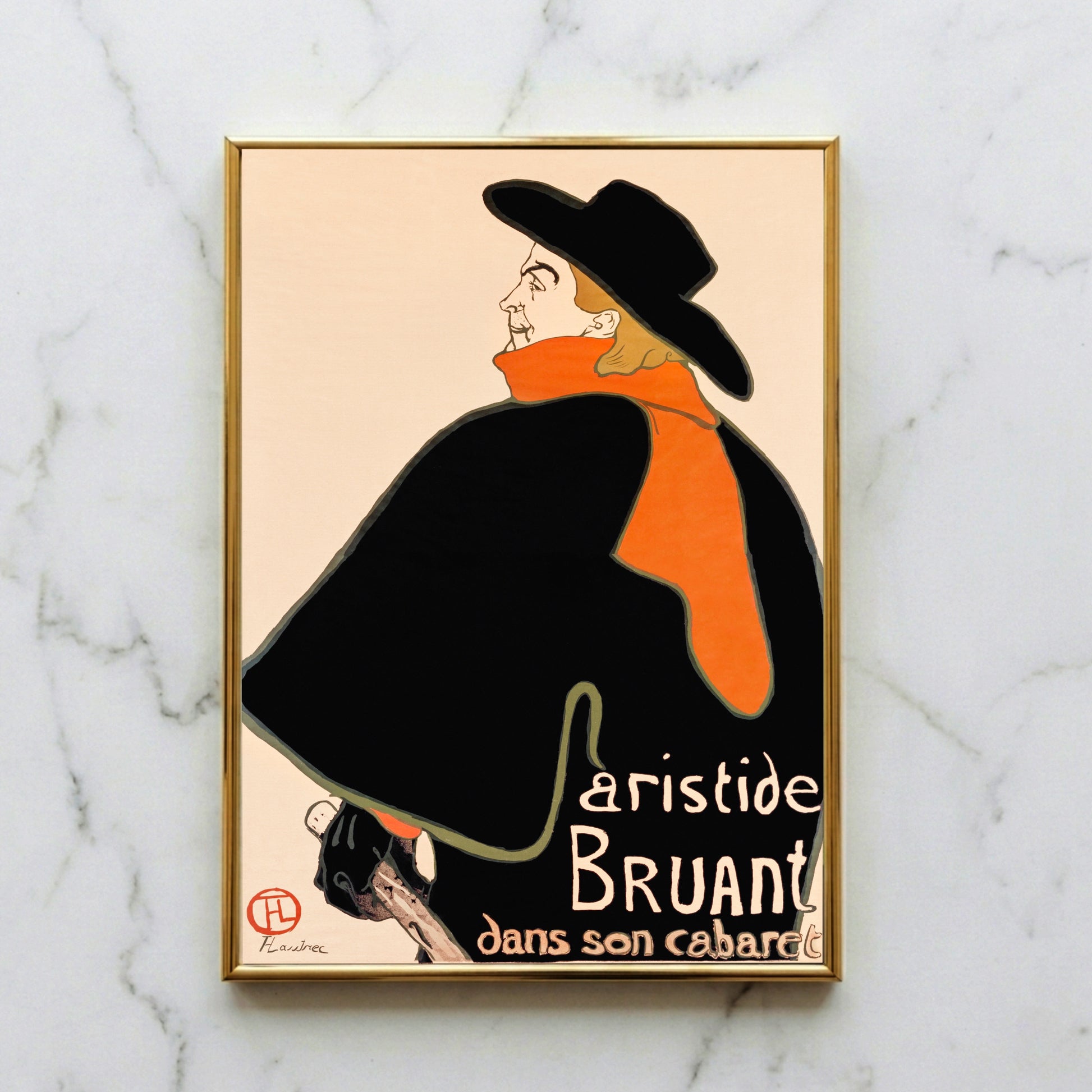 Vintage Werbeplakat für das Cabaret im Pariser Montmartre von Toulouse-Lautrec.