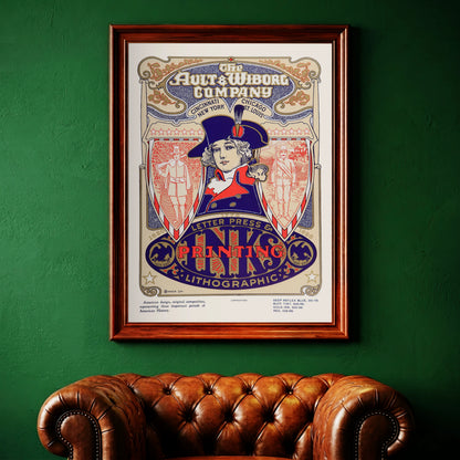 Grafisches Plakat mit markanter Typografie der Jahrhundertwende für Lithografie und Buchdruck.