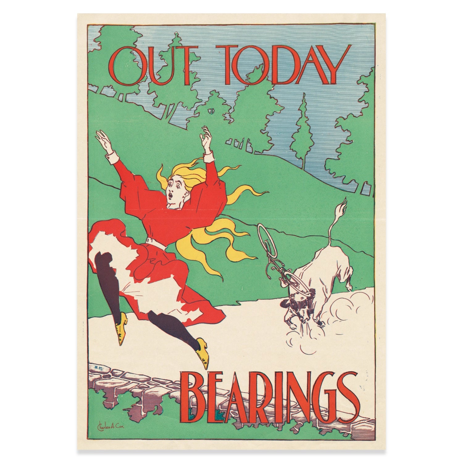 Retro-Poster mit historischer Typografie und dynamischer Illustrationskunst.