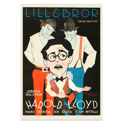 Harold Lloyd Stummfilmplakat von 1927 in expressionistischem Grafikstil.
