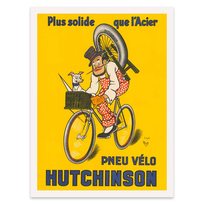 Hutchinson Pneu Vélo Kunstdruck im illustrativen Vintage-Stil von Michel Liebeaux.