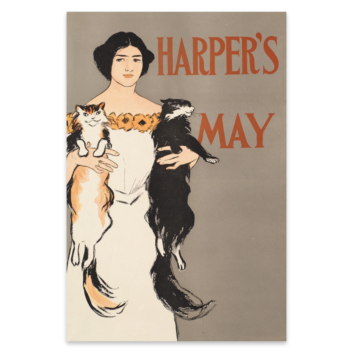 Historisches Werbeplakat von Edward Penfield für Harper's Magazine im Jugendstil.