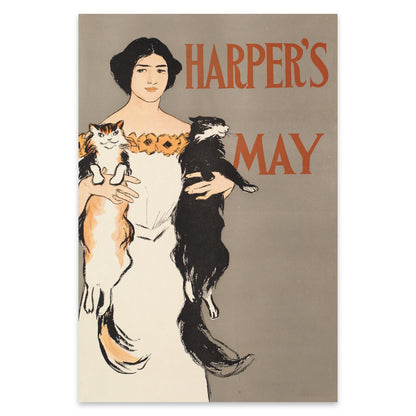 Historisches Werbeplakat von Edward Penfield für Harper's Magazine im Jugendstil.