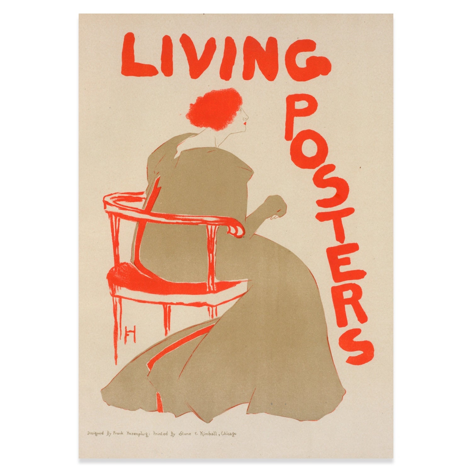 Antigues amerikanisches Ausstellungsplakat Living Posters Stone and Kimball.