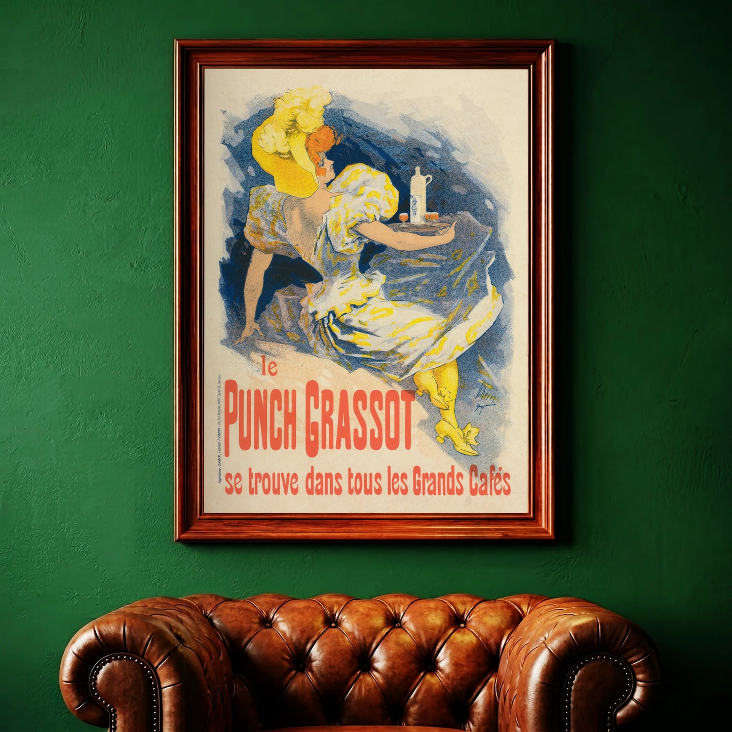 Historisches französisches Werbeplakat für Punch Grassot Likör.