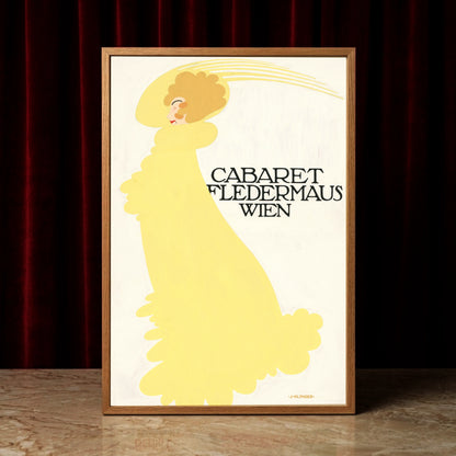 Grafisches Plakat von 1907 Julius Klinger für das Cabaret Fledermaus.