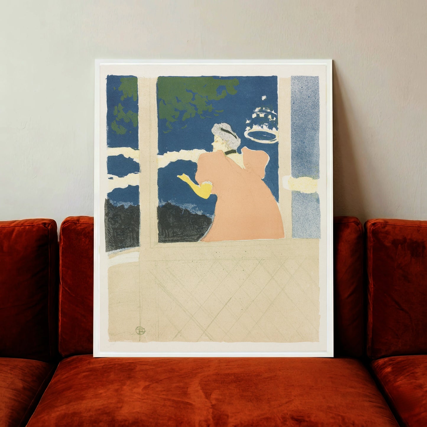 Detailansicht eines Post-Impressionistischen Plakats von Toulouse-Lautrec.