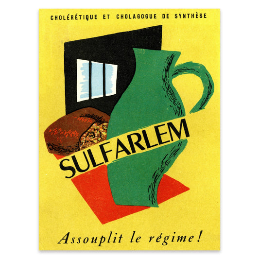 Klassisches französisches Gesundheits-Poster mit minimalistischem Design von Latéma.