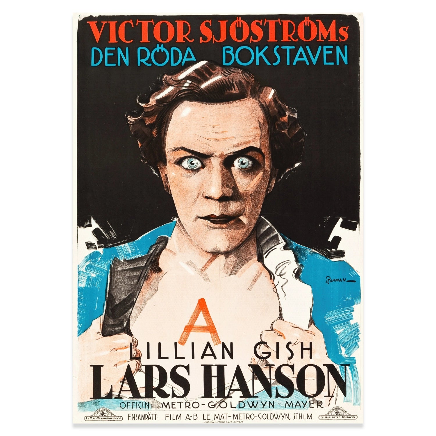 Klassisches schwedisches Grafikdesign von Eric Rohman für MGM aus dem Jahr 1926.